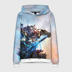 Толстовка-худи мужская Warrior Zoomorph, цвет: 3D-белый
