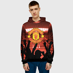 Толстовка-худи мужская Manchester United, цвет: 3D-черный — фото 2