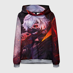 Толстовка-худи мужская Токийский Гуль, цвет: 3D-меланж