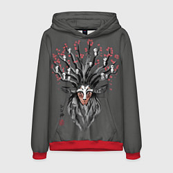 Толстовка-худи мужская Princess Mononoke, цвет: 3D-красный
