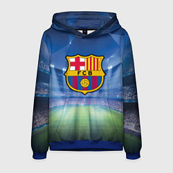 Толстовка-худи мужская FC Barcelona, цвет: 3D-синий