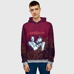 Толстовка-худи мужская Агата Кристи, цвет: 3D-меланж — фото 2