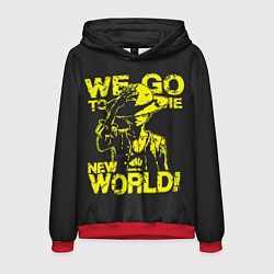 Толстовка-худи мужская One Piece We Go World, цвет: 3D-красный