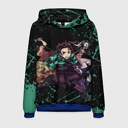Толстовка-худи мужская KIMETSU NO YAIBA, цвет: 3D-синий