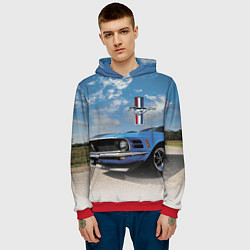 Толстовка-худи мужская Mustang, цвет: 3D-красный — фото 2