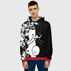 Толстовка-худи мужская Monokuma, цвет: 3D-красный — фото 2