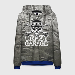 Толстовка-худи мужская Crazy garage, цвет: 3D-синий