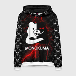 Толстовка-худи мужская MONOKUMA, цвет: 3D-белый