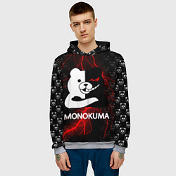 Толстовка-худи мужская MONOKUMA, цвет: 3D-меланж — фото 2