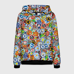 Толстовка-худи мужская Английская Премьер Лига, цвет: 3D-черный