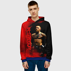Толстовка-худи мужская Конор МакГрегор, цвет: 3D-синий — фото 2