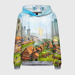 Толстовка-худи мужская ГЕРОИ МЕЧА И МАГИИ, цвет: 3D-меланж