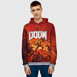 Толстовка-худи мужская DOOM, цвет: 3D-меланж — фото 2