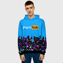 Толстовка-худи мужская PornHub, цвет: 3D-черный — фото 2