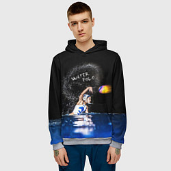 Толстовка-худи мужская Water polo, цвет: 3D-меланж — фото 2