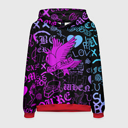 Толстовка-худи мужская LIL PEEP, цвет: 3D-красный