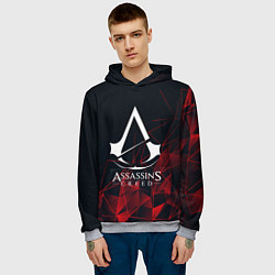 Толстовка-худи мужская ASSASSINS CREED, цвет: 3D-меланж — фото 2