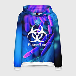 Толстовка-худи мужская PLAGUE INC, цвет: 3D-белый