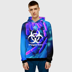 Толстовка-худи мужская PLAGUE INC, цвет: 3D-черный — фото 2