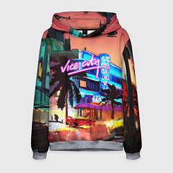 Толстовка-худи мужская GTA: VICE CITY, цвет: 3D-меланж