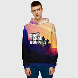 Толстовка-худи мужская GTA 5, цвет: 3D-синий — фото 2