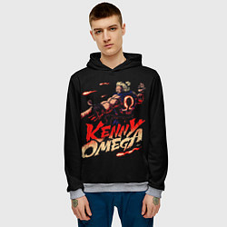 Толстовка-худи мужская Kenny Omega Street Fighter, цвет: 3D-меланж — фото 2