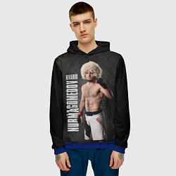 Толстовка-худи мужская Хабиб Нурмагомедов, цвет: 3D-синий — фото 2