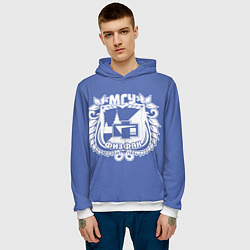 Толстовка-худи мужская Физфак МГУ, цвет: 3D-белый — фото 2