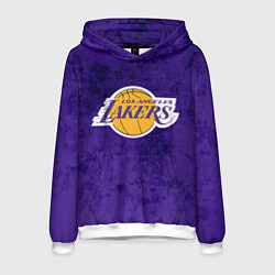 Толстовка-худи мужская LA LAKERS, цвет: 3D-белый