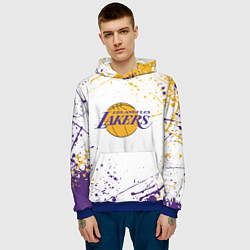 Толстовка-худи мужская LA LAKERS, цвет: 3D-синий — фото 2