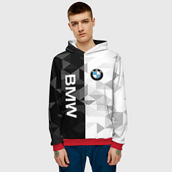 Толстовка-худи мужская BMW, цвет: 3D-красный — фото 2