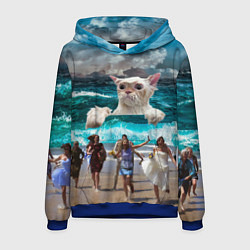 Толстовка-худи мужская Морской Кошак, цвет: 3D-синий