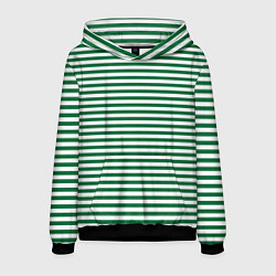 Толстовка-худи мужская Тельняшка пограничных войск, цвет: 3D-черный