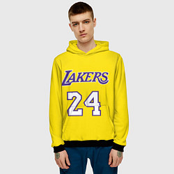 Толстовка-худи мужская Kobe Bryant 24, цвет: 3D-черный — фото 2