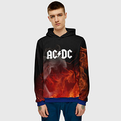 Толстовка-худи мужская AC DC, цвет: 3D-синий — фото 2