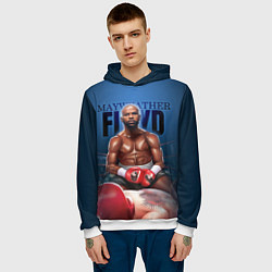 Толстовка-худи мужская Mayweather, цвет: 3D-белый — фото 2