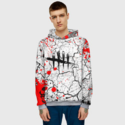 Толстовка-худи мужская DEAD BY DAYLIGHT, цвет: 3D-меланж — фото 2