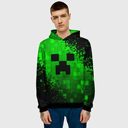 Толстовка-худи мужская MINECRAFT, цвет: 3D-черный — фото 2