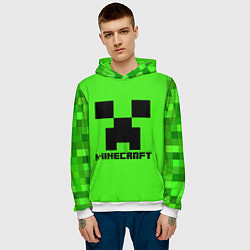 Толстовка-худи мужская MINECRAFT, цвет: 3D-белый — фото 2
