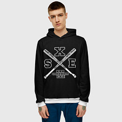 Толстовка-худи мужская Straight edge, цвет: 3D-белый — фото 2