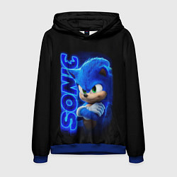 Толстовка-худи мужская SONIC, цвет: 3D-синий