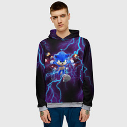 Толстовка-худи мужская SONIC, цвет: 3D-меланж — фото 2