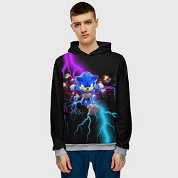 Толстовка-худи мужская SONIC, цвет: 3D-меланж — фото 2