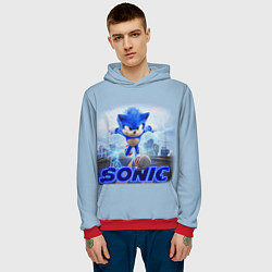 Толстовка-худи мужская SONIC, цвет: 3D-красный — фото 2