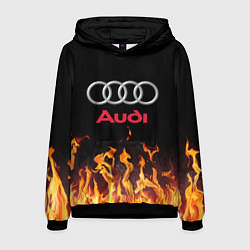 Толстовка-худи мужская AUDI, цвет: 3D-черный