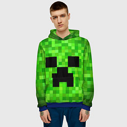 Толстовка-худи мужская MINECRAFT, цвет: 3D-синий — фото 2