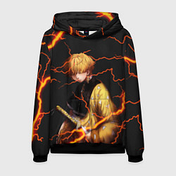 Толстовка-худи мужская KIMETSU NO YAIBA, цвет: 3D-черный