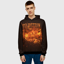Толстовка-худи мужская Led Zeppelin, цвет: 3D-черный — фото 2