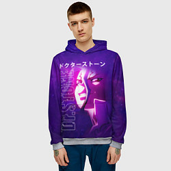 Толстовка-худи мужская Доктор Стоун, цвет: 3D-меланж — фото 2