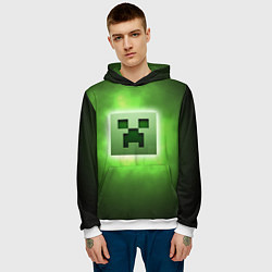 Толстовка-худи мужская MINECRAFT, цвет: 3D-белый — фото 2